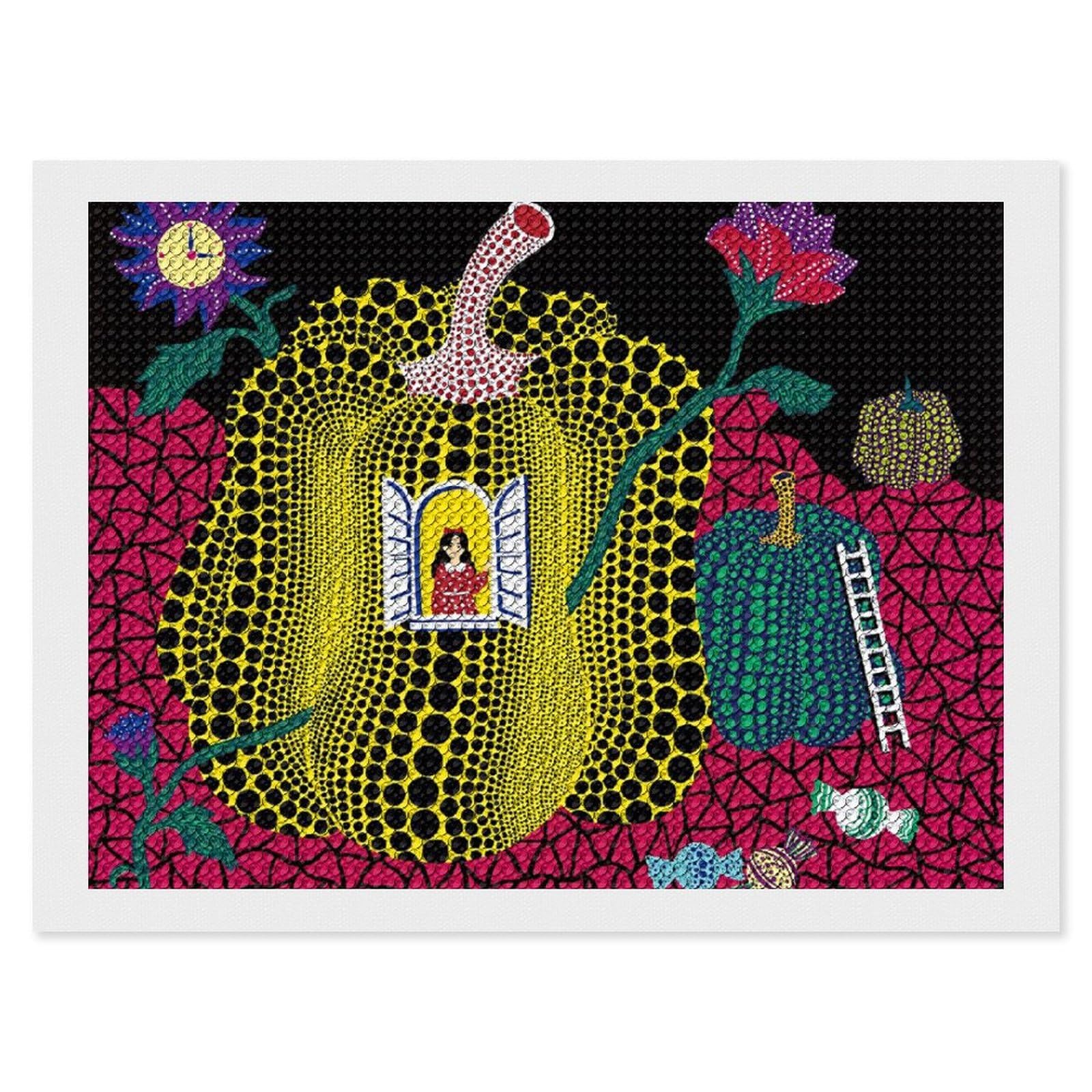 ダイヤモンドアート　ダイヤモンド絵画 Amazon.co.jp: ダイヤモンド画 草間彌生 ダイヤモンドアート 5D