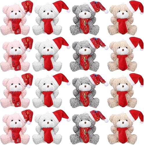 Miniatura 1 de 12 piezas de mini animales de peluche a granel de 4 pulgadas de oso de graduación para rellenar huevos de Pascua para niños, cumpleaños, carnaval,