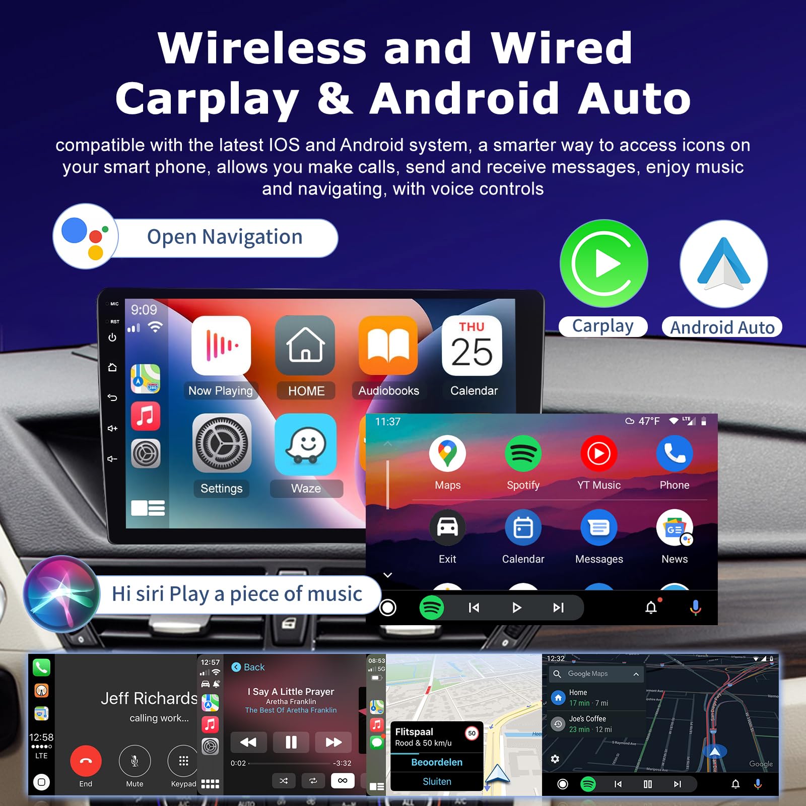 Autoradio per BMW X1 E84 2009-2016 con Wireless CarPlay & Android Auto | [2+64G] Touchscreen 10.1 pollici Supporto WiFi, Navigazione GPS, Bluetooth, FM RDS, EQ, Schermo Diviso