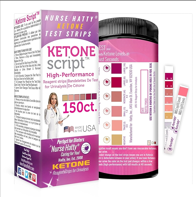 Nurse Hatty 150条酮测试纸及免费酮饮食指南与应用程序