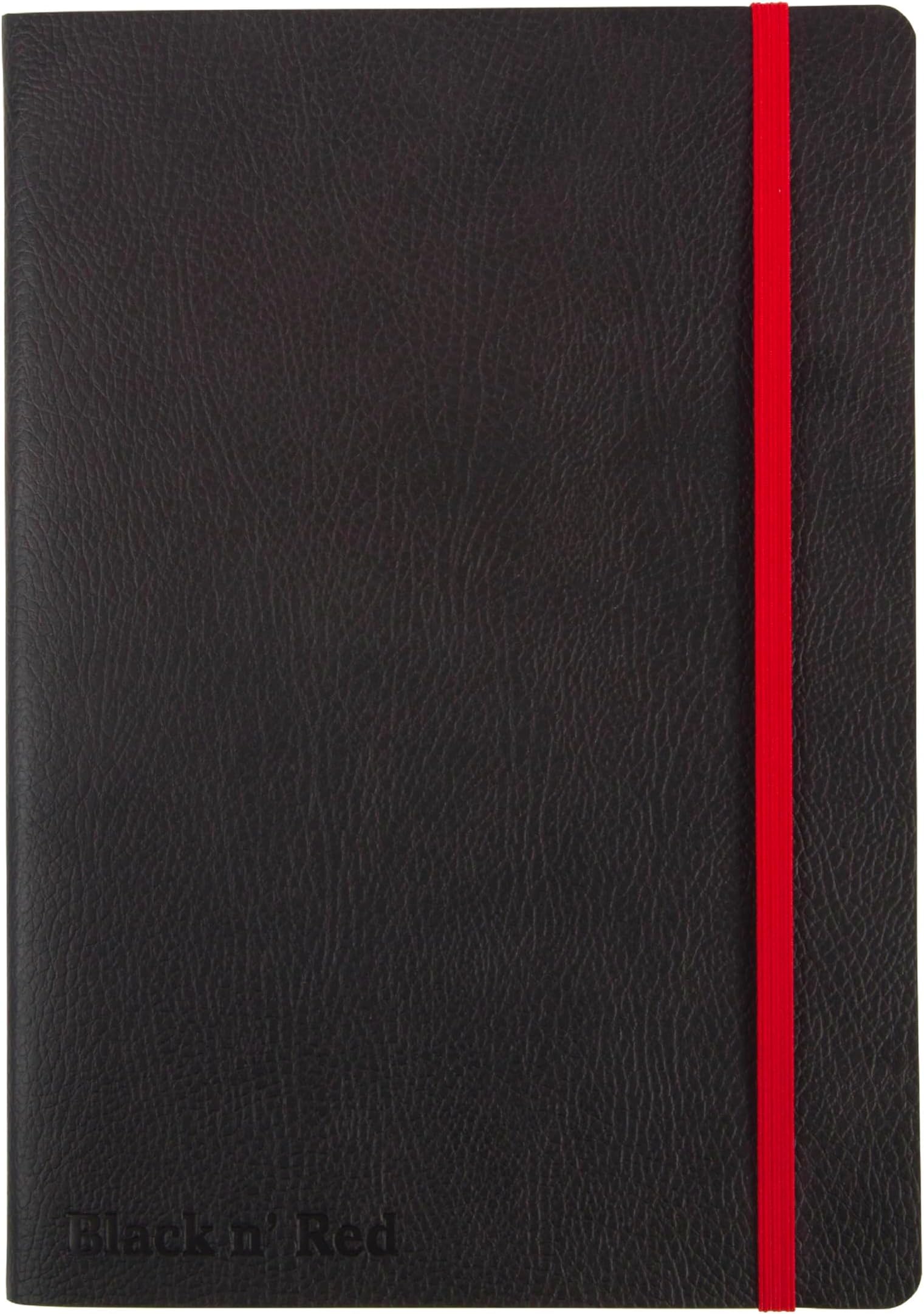 Black n' Red A5 Soft Cover Journal - Ruled with Numbered Pages