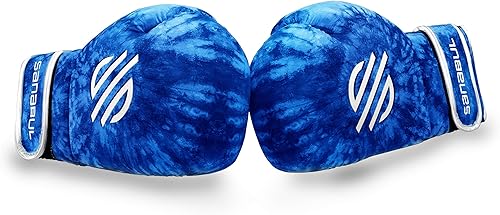 Miniatura 3 de Sanabul Guantes de boxeo Funk Strike Tie Dye con gel para hombres y mujeres, guantes de kickboxing y Muay Thai elegantes y protectores para