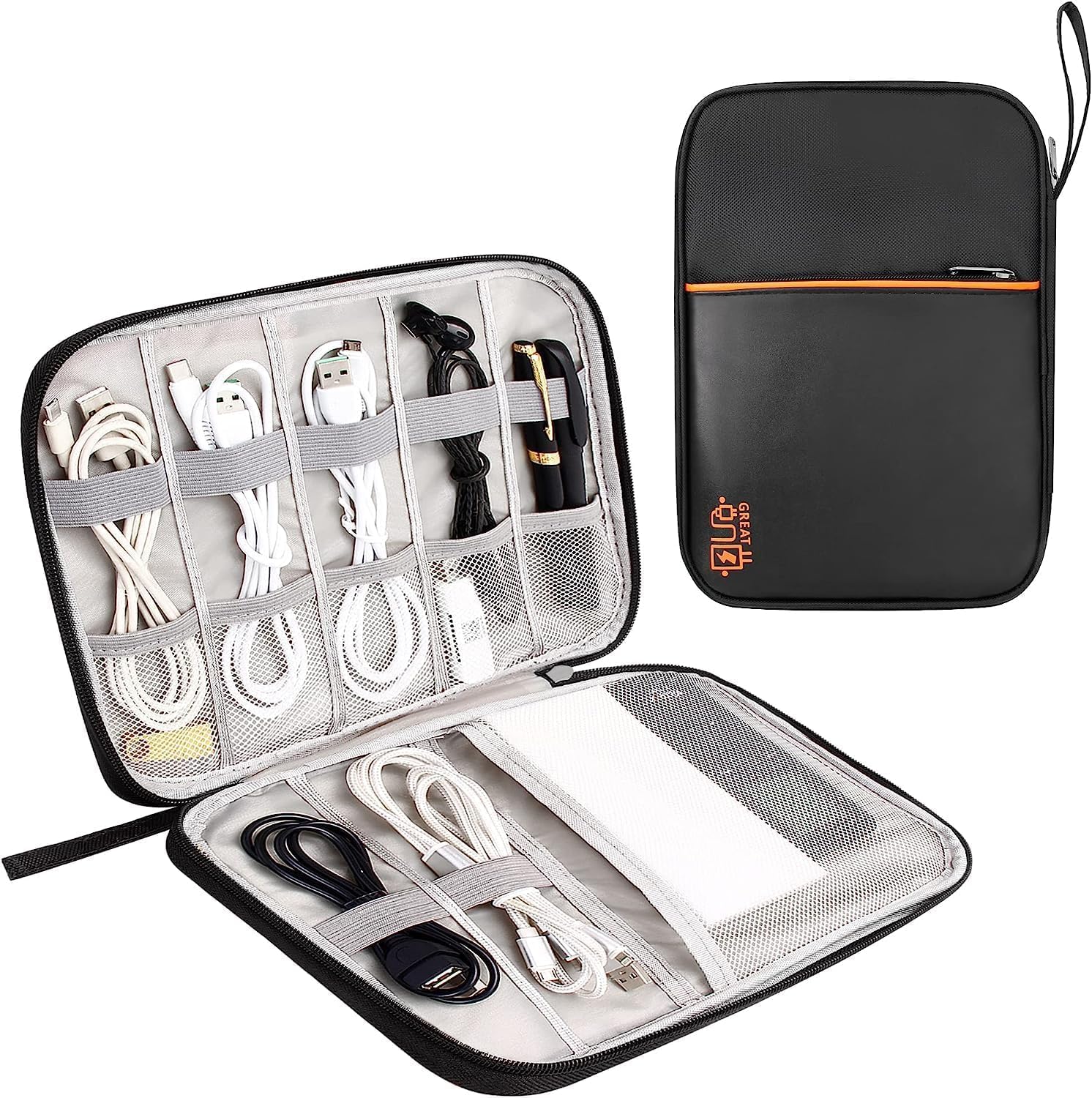 STARFLYER Electronics Accessories Organizer Bag, Travel Cable Organiser Bag, Universal Carry Travel Gadget Bag for USB Cable Drive, SD Card, Charger Hard Disk- (Bag Big) (B0CXT53F1B) Amazon Price History, Amazon Price Tracker