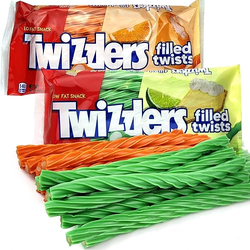Miniatura 1 de Twizzlers - Pastel de crema de naranja y lima, paquete de 11 onzas de deliciosa bolsa de dulces, bocadillo bajo en grasa para compartir con amigos y