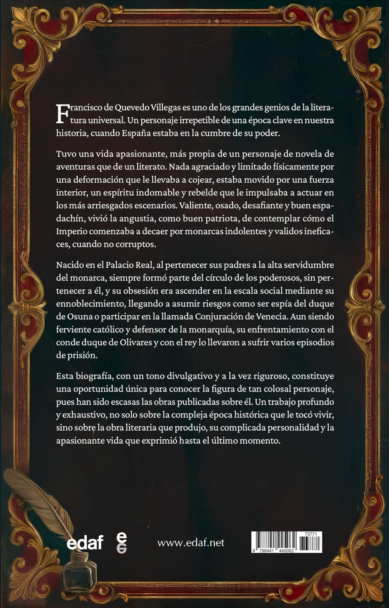 Quevedo. Señor de letras y sombras (Crónicas de la historia)