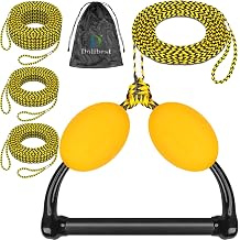 Dolibest 75FT Floating Water Ski Rope with Comfortable Handle, 4-Section Adjustable Wakeboard Tow Rope for Wakeboarding,Waterskiing,Kneeboarding & Tubing, 1600LB Strength & Reinforced End