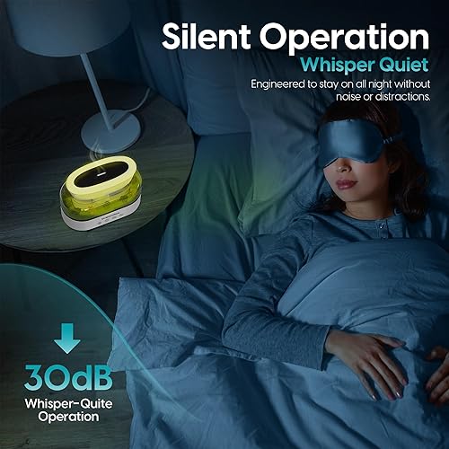 Miniatura 9 de Dreamlax Rain Humidifiers for Bedroom  Cool Mist Essential Oil Diffuser, White Noise Machine with 10 Nature Sounds, 7 LED Lights, Remote Control &