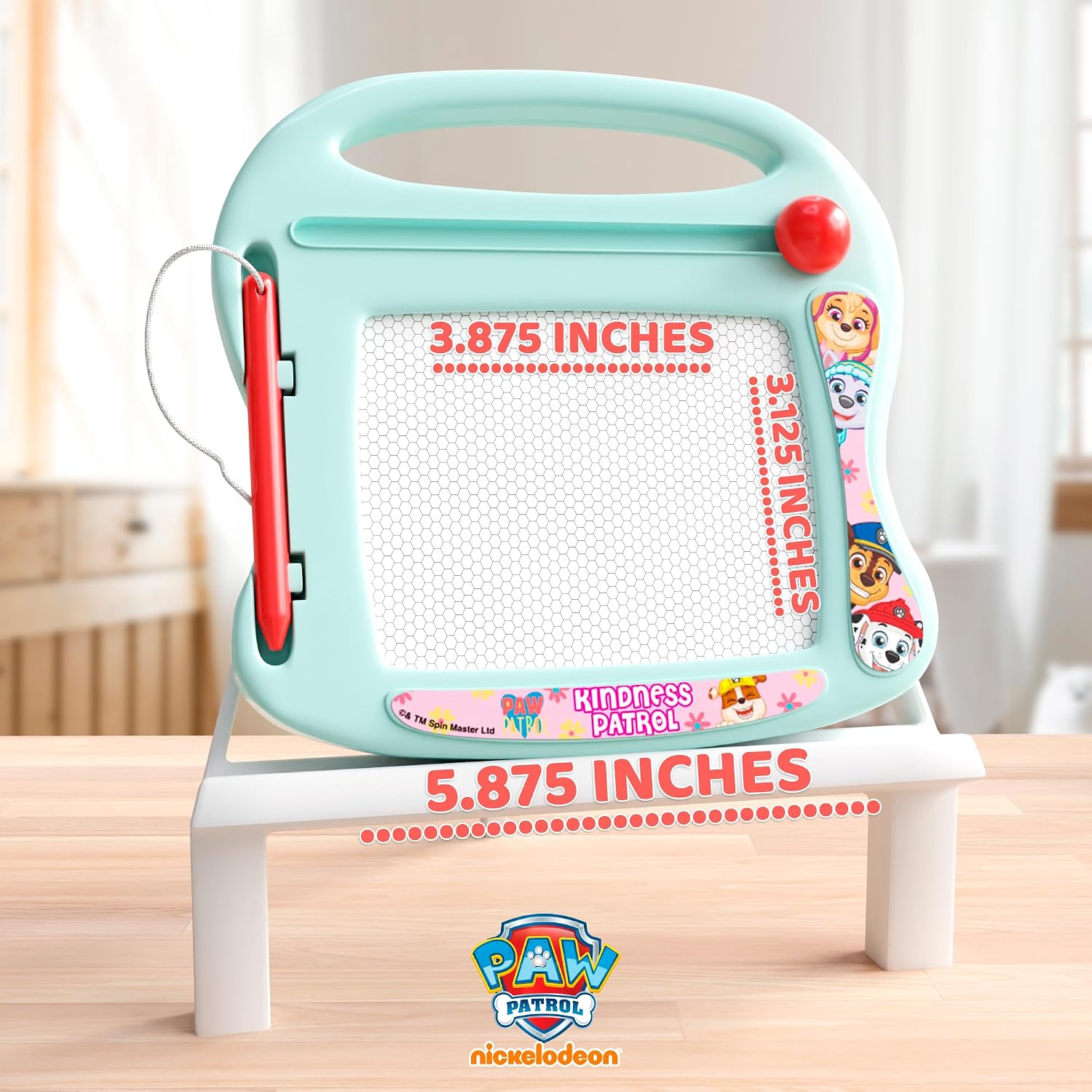 Paw Patrol Magnetic Board for Kids, Erasable Toddler Drawing Pad, Magic Sketcher, Sketch & Doodle Travel Toy, Aqua