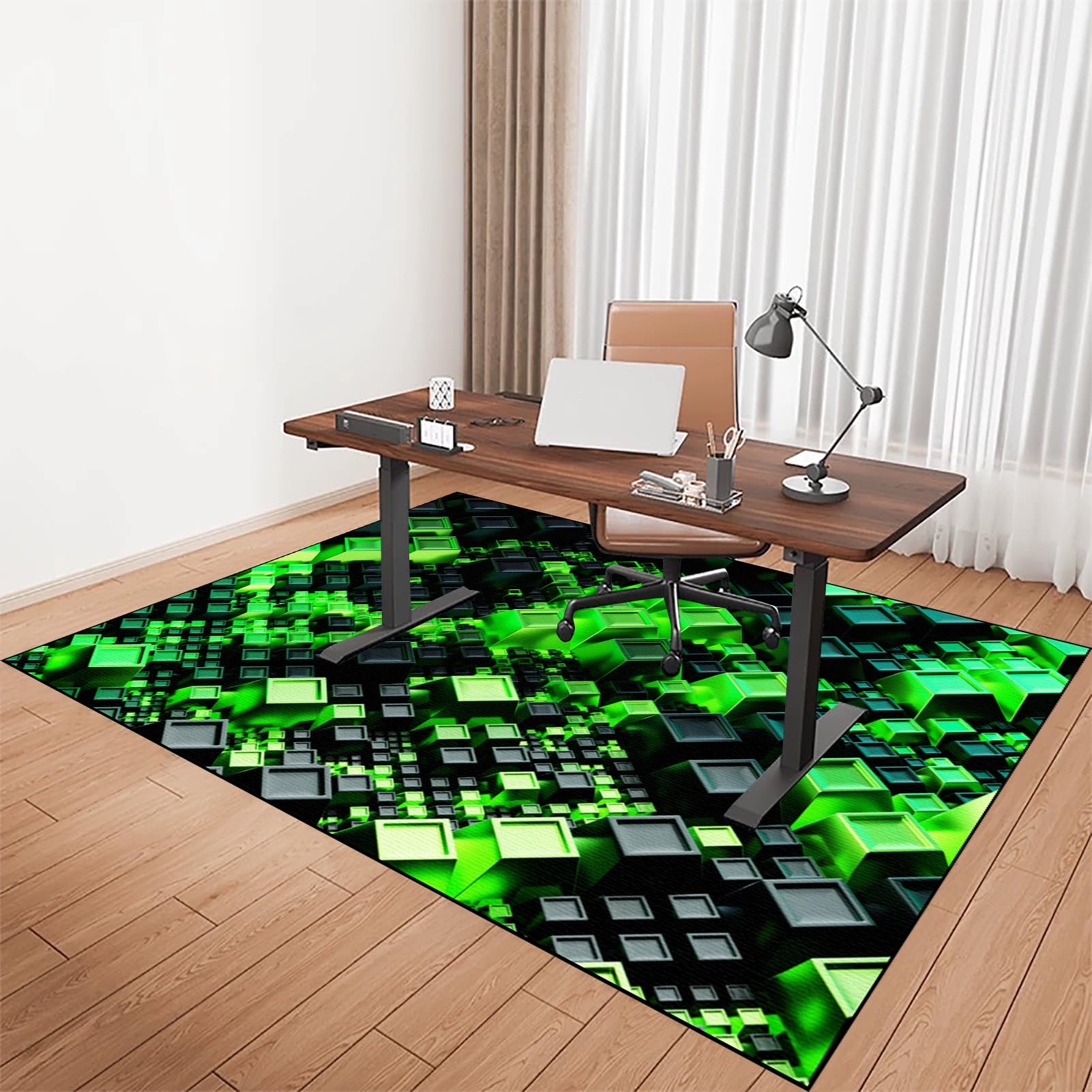Mata pod fotel gamingowy na wykładzinę, podłogę, 160 x 180 cm, mata ochronna na podłogę z twardego drewna, mata ochronna na krzesło biurkowe, ochraniacz podłogi