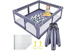 Angelbliss Foldable Baby Playpen with Mat: Safe and Spacious Play Area for Little Explorers