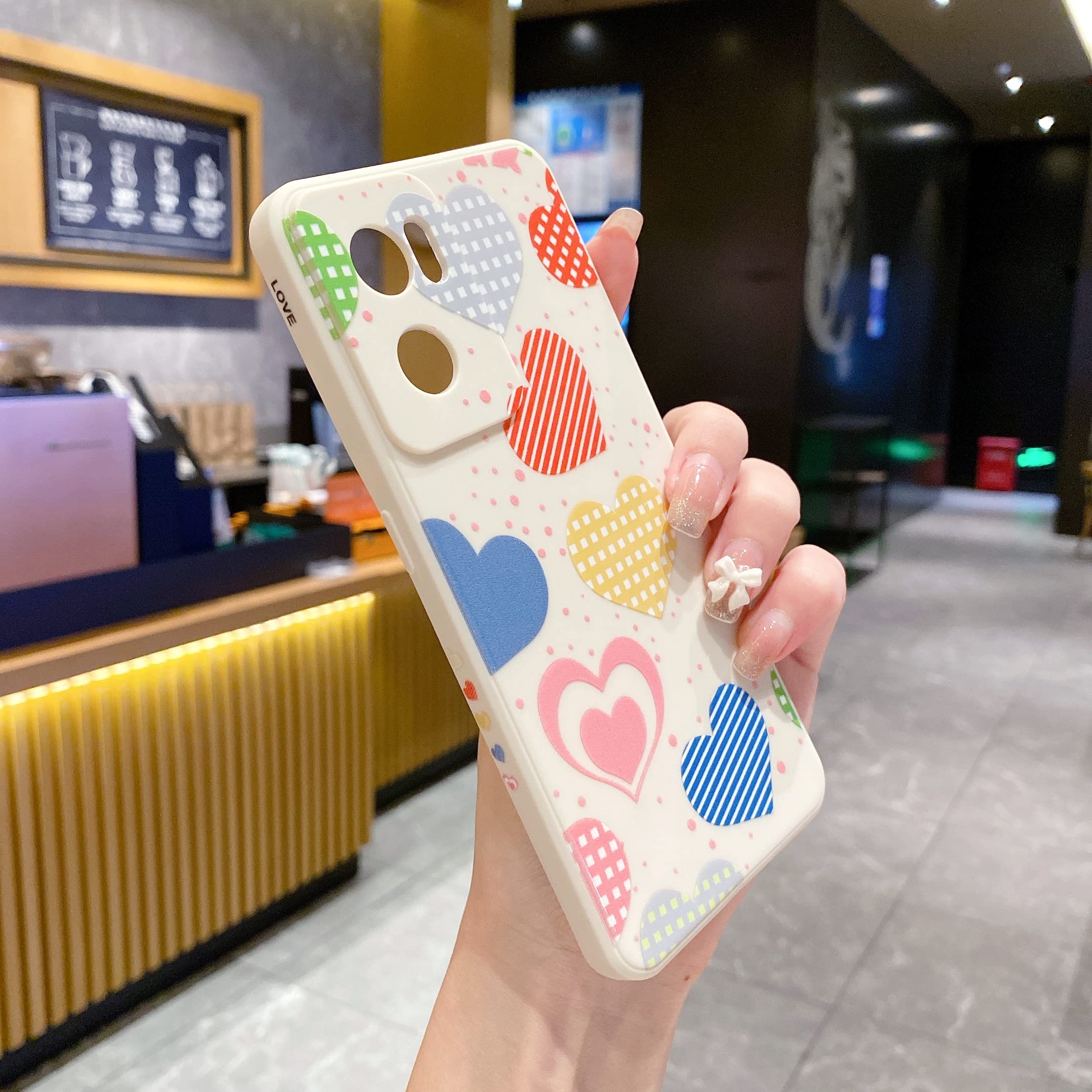 A.S. PLATINUM New Luxury Soft TPU Hearts Printed Back case Cover Compatible with Oneplus Nord CE 2 - (Multicolor | Pattern 4)