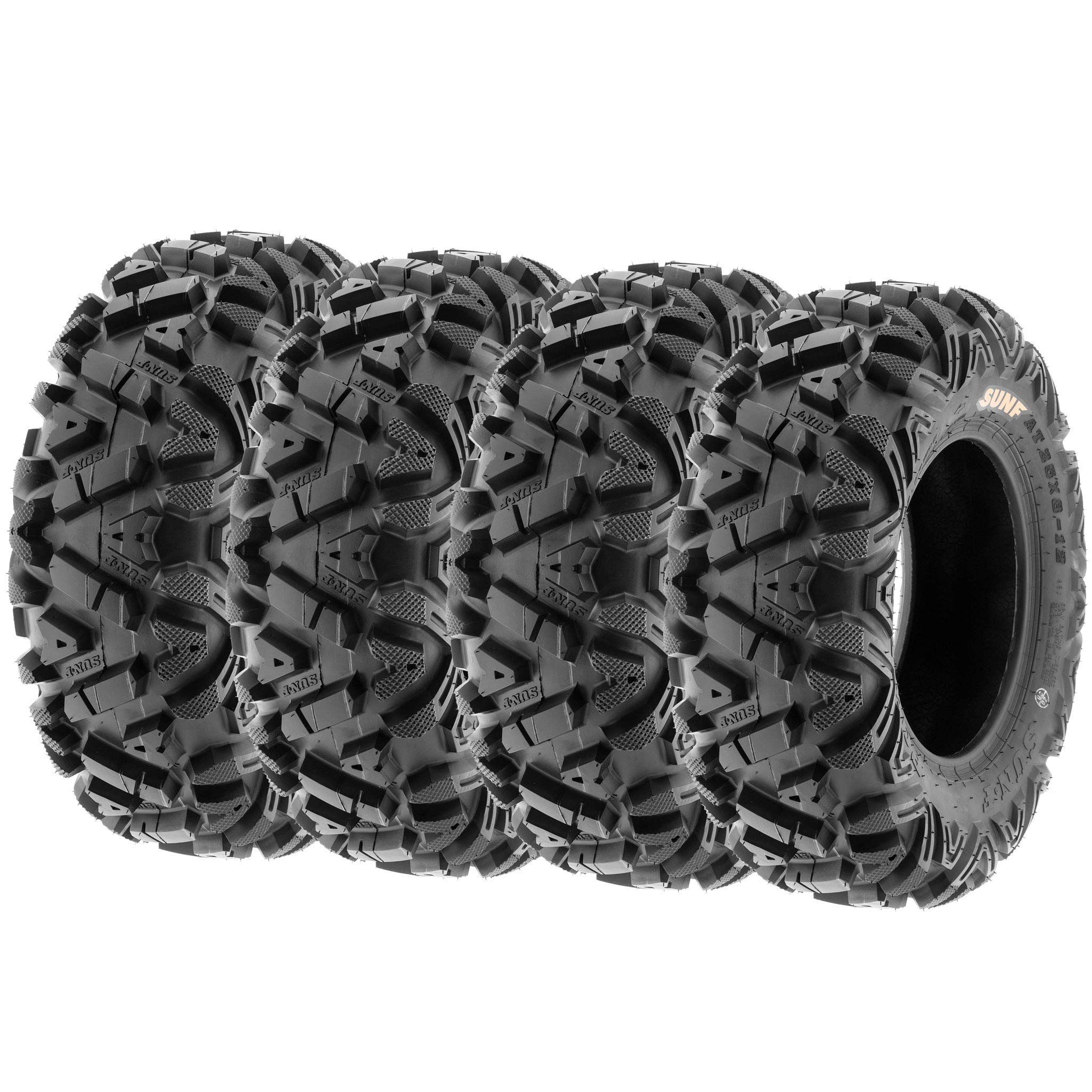 SunF ATV Tires 24x9-11 UTV Tires 24x9x11 All Terrain Tires, 6 PR Tubeless A033, Set of 4