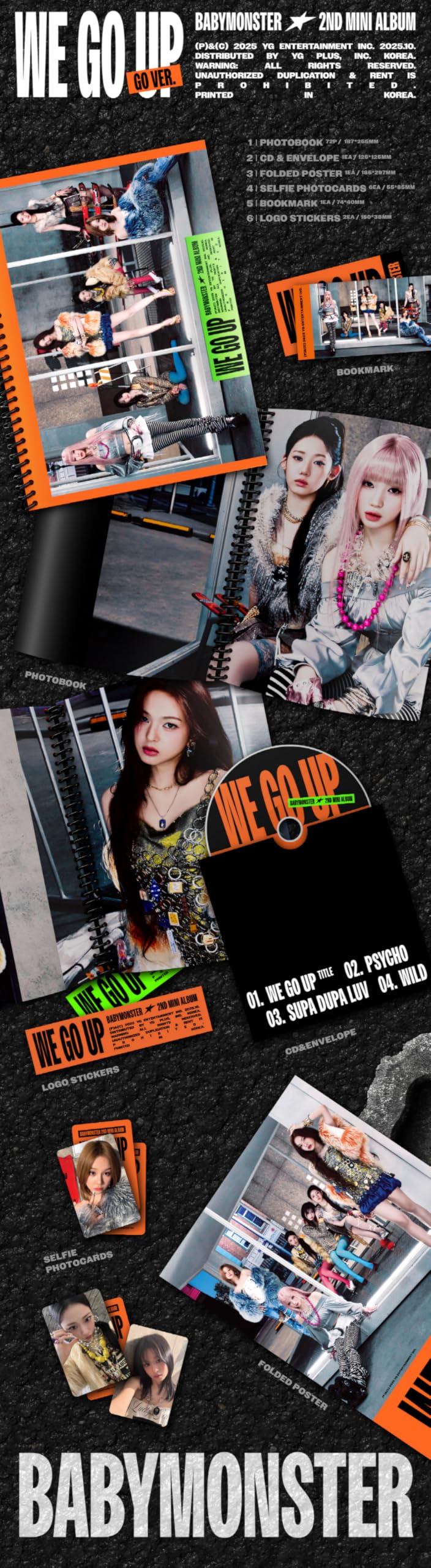 Amazon.co.jp: ベイビーモンスター ベビモン BM BABYMONSTER WE GO UP