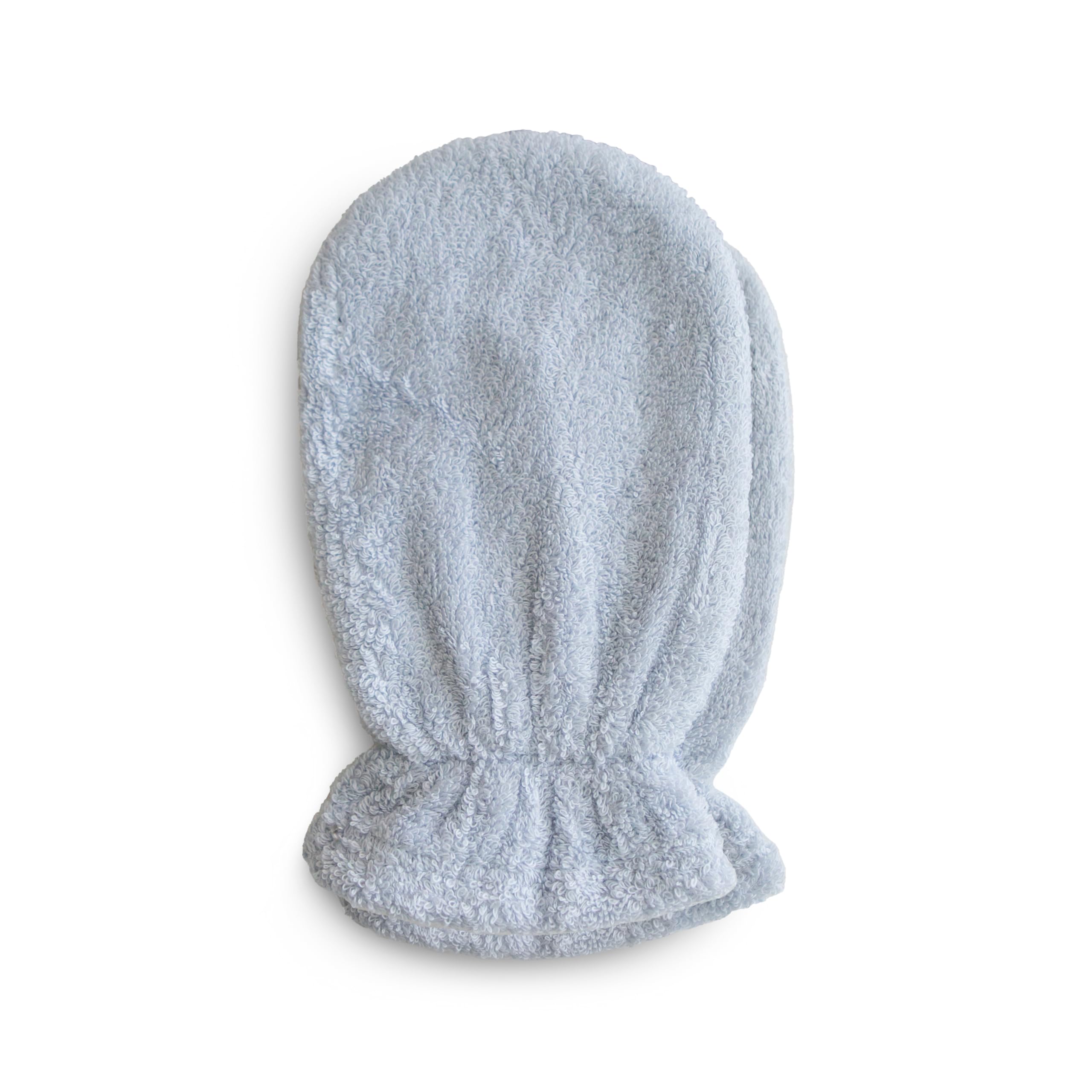 mushie Baby Bath Mitt | Organic Cotton | Pack of 2 (Baby Blue)