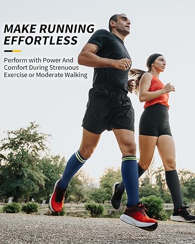 Miniatura 4 de CAMBIVO Calcetines de compresión para hombres y mujeres (236 pares) de 15-20 mmHg de compresión graduada para correr, hinchazón, vuelo, viajes,