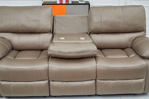 Miniatura 5 de Betsy Furniture Juego de sofá reclinable eléctrico de microfibra 8007 (color pardo, sofá eléctrico+sofá biplaza)