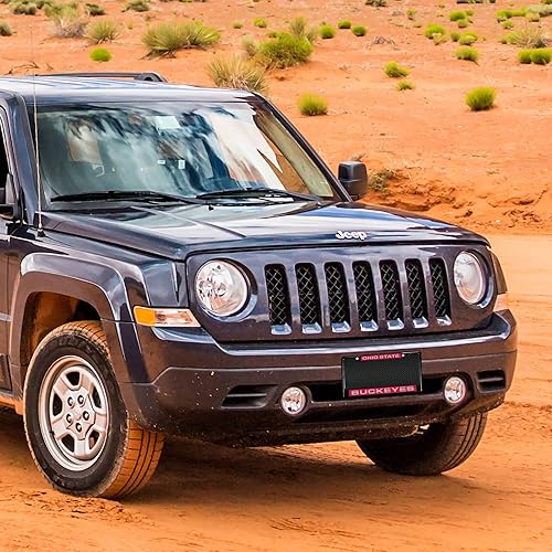 Miniatura 304 de Rico Industries NCAA Black Laser Cut Chrome Frame 12" x 6" Black Laser Cut Chrome Frame - Car/Truck/SUV Automobile Accessory