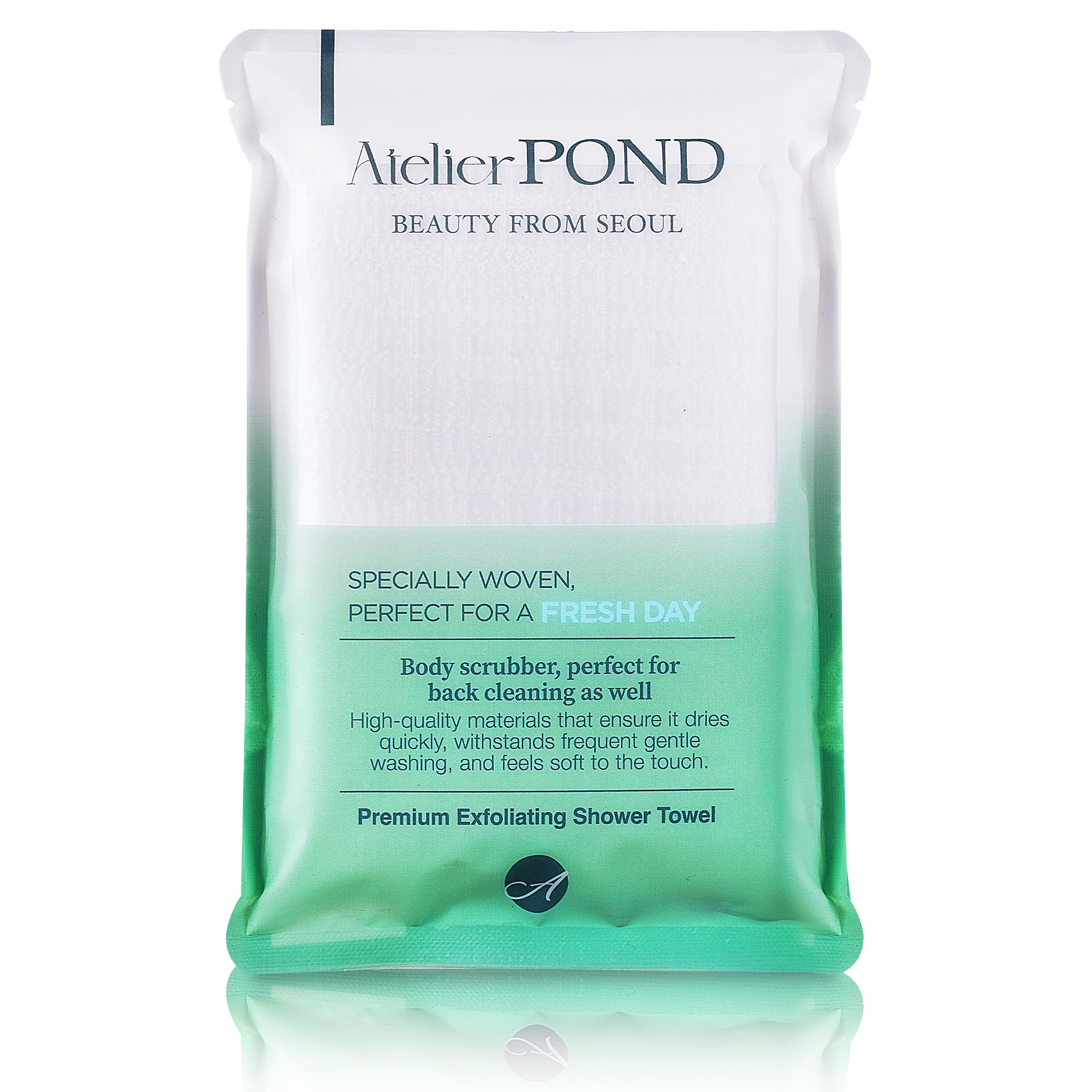 Atelier POND Korean Premium Exfoliating Washcloth – Deep Clean & Smooth Skin for a Fresh Day, Waffle Weave Design for Spa-Quality Results, Made in Korea