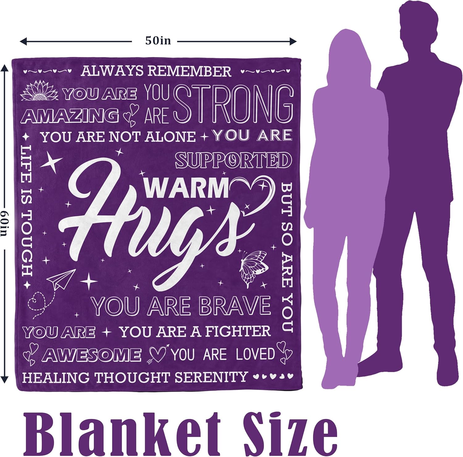 Get Well Gifts for Women After Surgery, Hug/Healing Blanket, Inspirational Gifts, Compassion Blanket, Thinking of You Gifts, Feel Better Gifts for Women, Soft Comfort Throw Blankets 50"X60" - Image 7