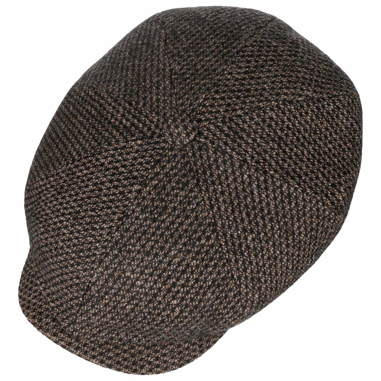Stetson Hatteras Milbridge Wool Flatcap Elegante Schirmmütze Meliertes Muster Made in EU Herren Herbst/Winter
