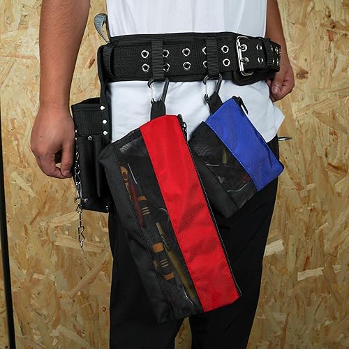 Miniatura 7 de KUNN Paquete de 2 bolsas de herramientas con cremallera, bolsas de herramientas pequeñas y resistentes, bolsas de utilidad, organizador