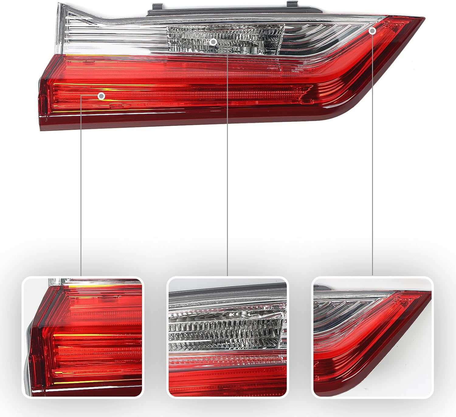 Huray Inner Tail Light for Honda CRV 2017 2018 2019 OE Tail Lamp Replacement (Driver Side (Left))