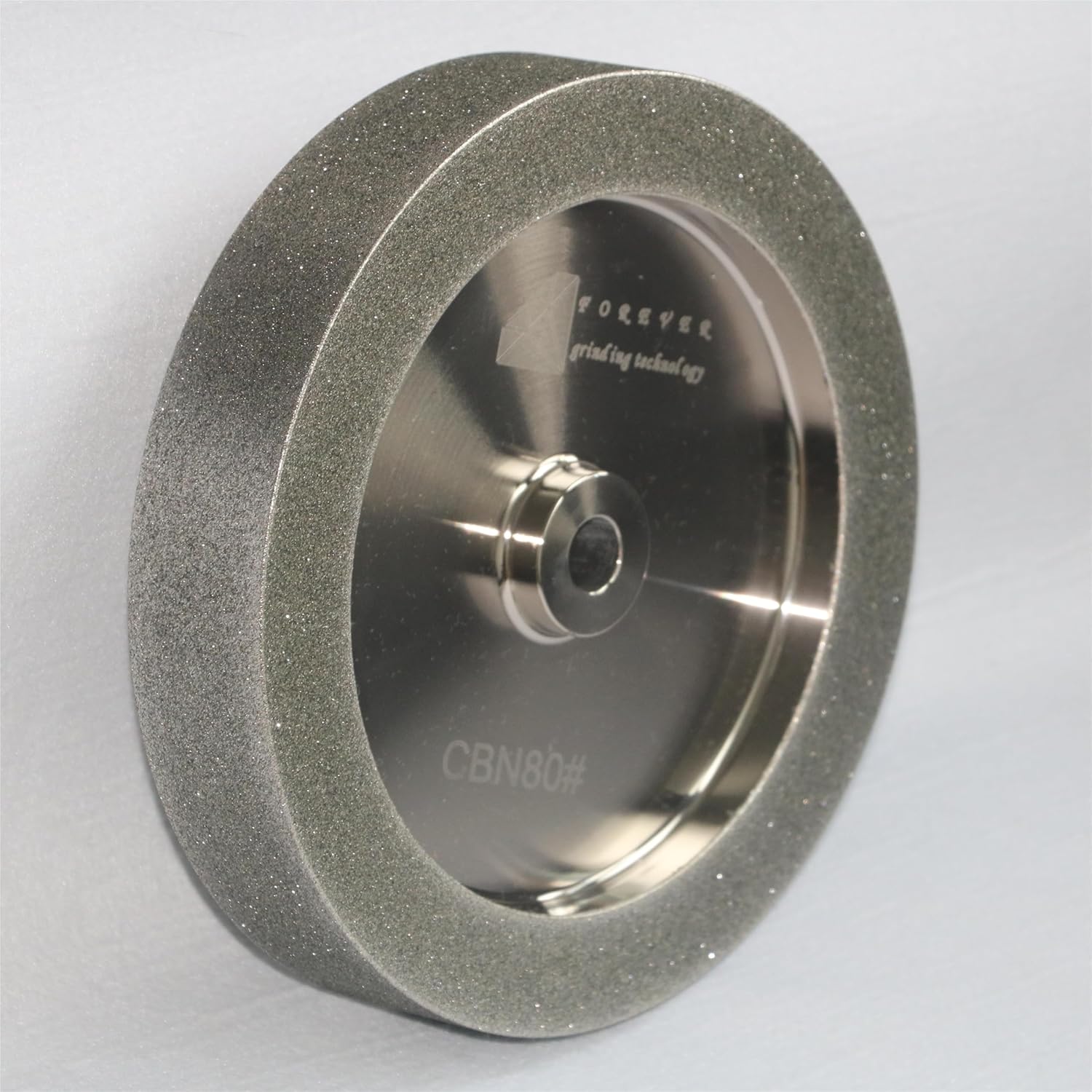 CBN Wheel 8 inch,CBN Grinding Wheels 8" Diameter,5/8" Bore,1.5" Wide,1" Down The Side,Suitable for Sharpening Woodturning and HSS Tools(80 Grit)