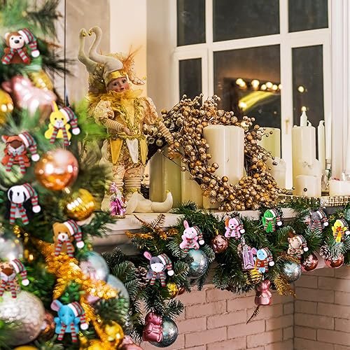 Miniatura 26 de Skylety Juego de 50 mini animales de peluche a granel, lindos animales de peluche, selva de safari, pequeños juguetes de peluche, llavero de peluche