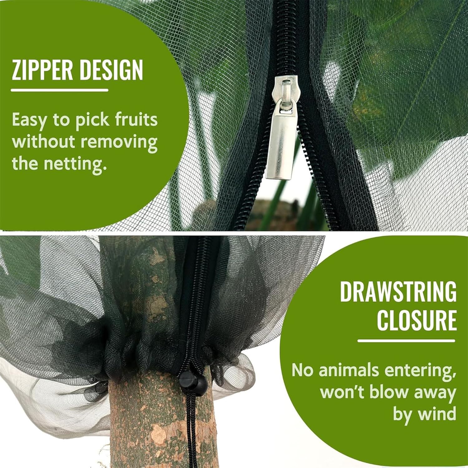Fruit Tree Netting,Fruit Tree Netting Birds Protective Bird Black Netting for Garden Meshing Net with Zippered Plant Fine Cover Net