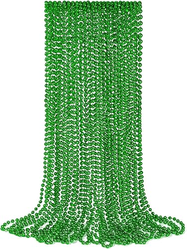 Miniatura 80 de YAXINRUI 30 piezas cuentas de Mardi Gras, collares de cuentas para fiesta de Mardi Gras, Navidad, San Patricio, regalos de fiesta, accesorios de 10