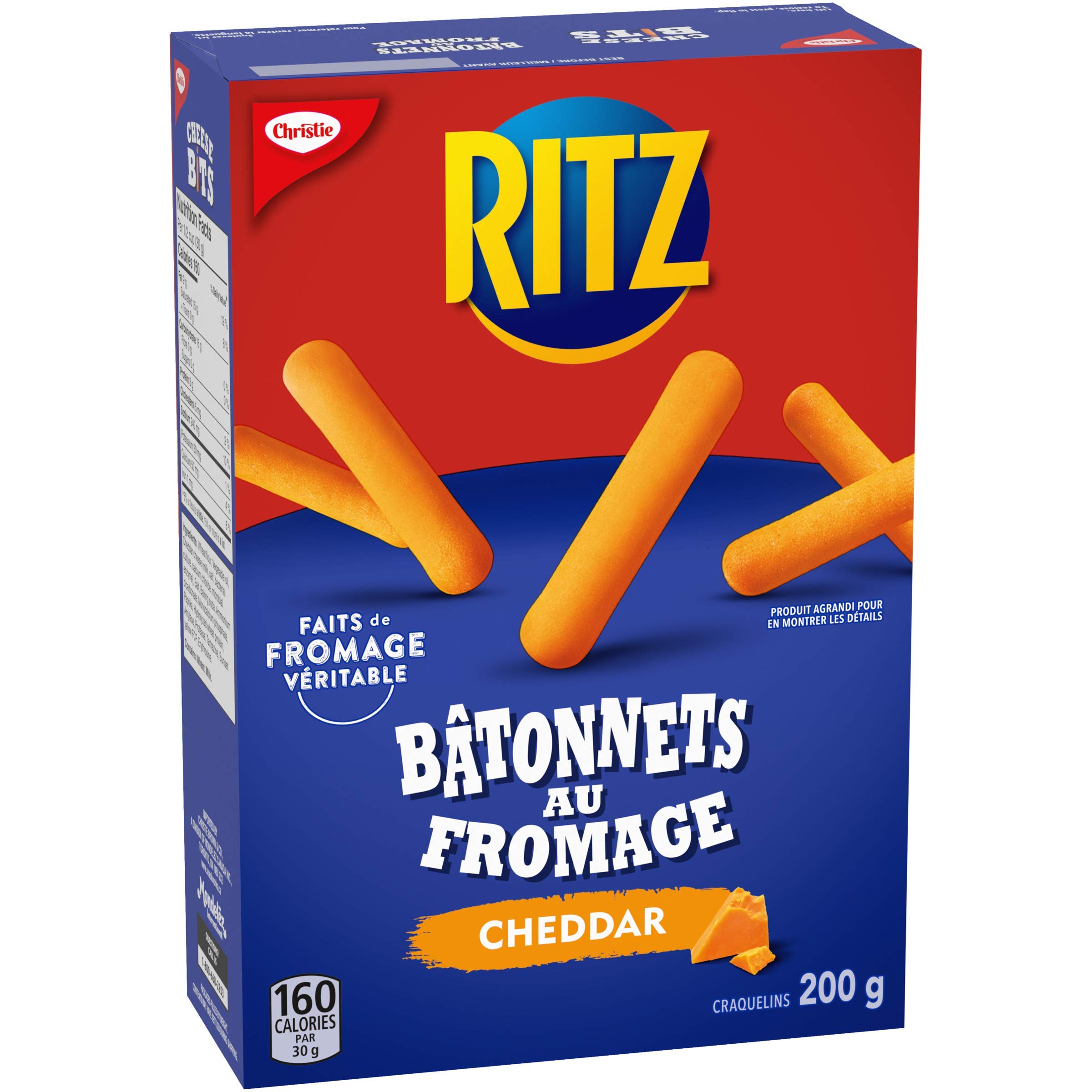 Ritz Cheese Bits Cheddar Flavoured Crackers, 200g/7 oz,Box, Imported