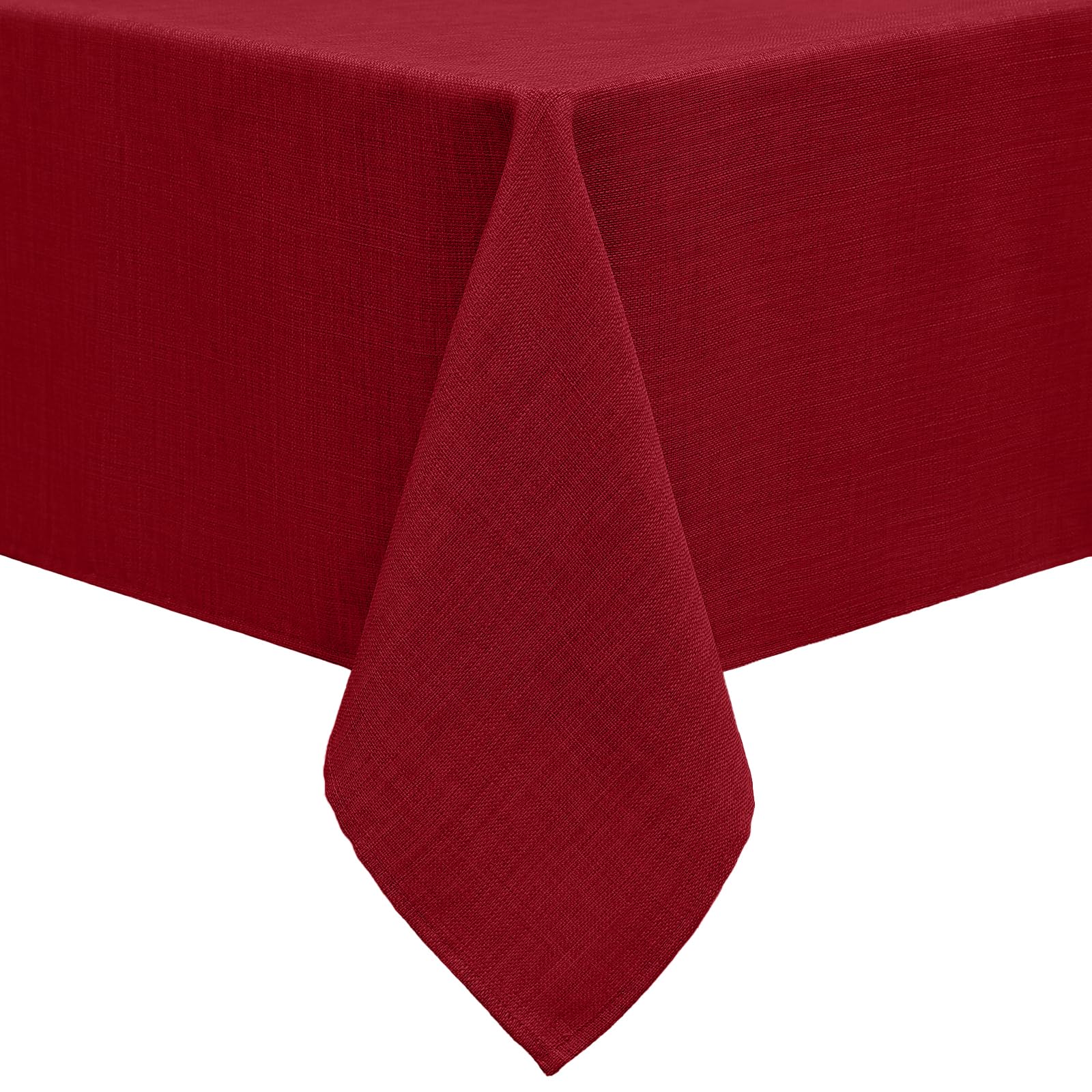 Smiry Leinenoptik Tischdecke Eckig 140 x 100 cm Rot