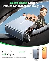 Vista 8 de Cargador USB C retráctil 8 en 1, concentrador de estación de carga rápida USB Gan de 105 W para múltiples dispositivos Apple Samsung, cargador