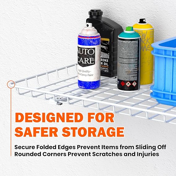 Ultrawall Wall Mounted Storage Shelf, Garage Wall Shelves 24x12 Inch