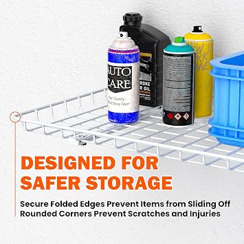 Ultrawall Wall Mounted Storage Shelf, Garage Wall Shelves 24x12 Inch