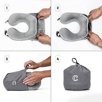 Amazon.com: Cuddool Hoodie Travel Pillow Memory Foam Neck
