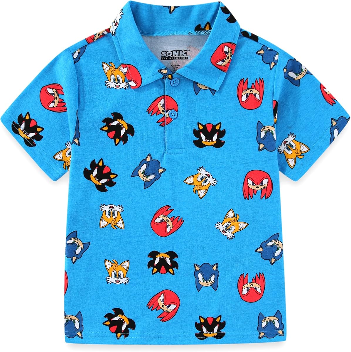 SEGA Sonic the Hedgehog Boys Short Sleeve Polo Shirt for Toddlers and Big Kids
