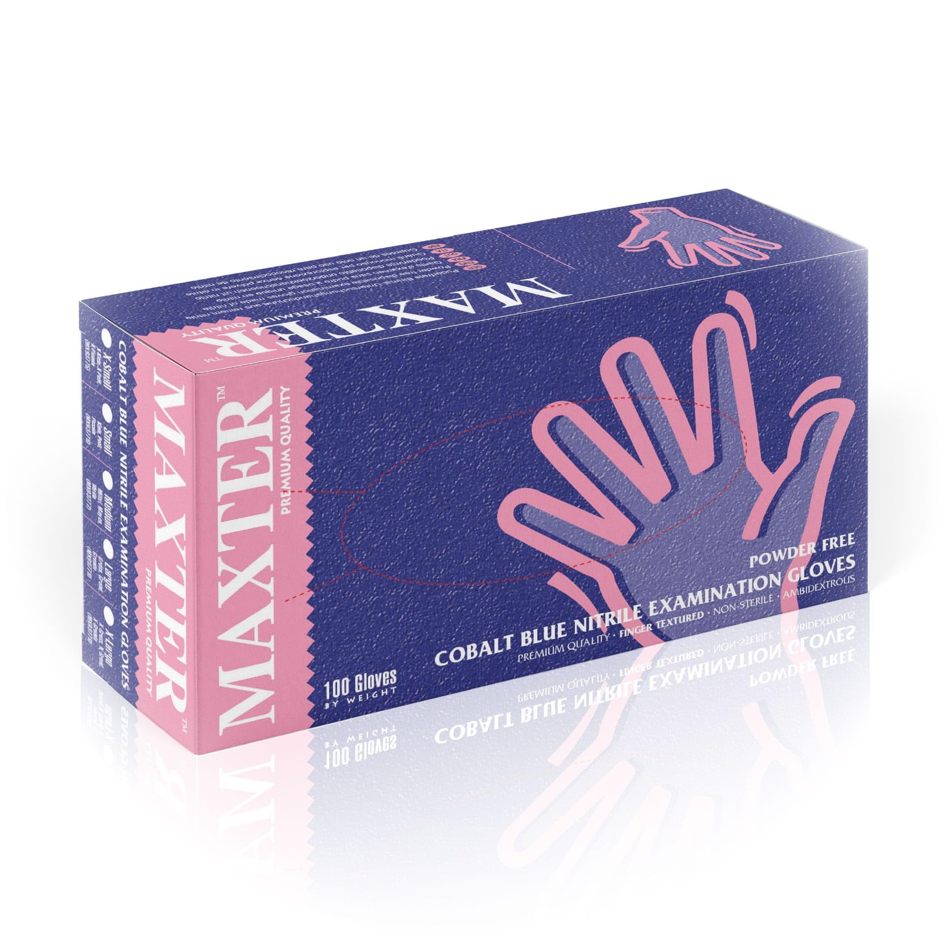 Disposable rękawice nitrylowe, antywirusowe, bez pudru, pudełko 100 rękawiczek