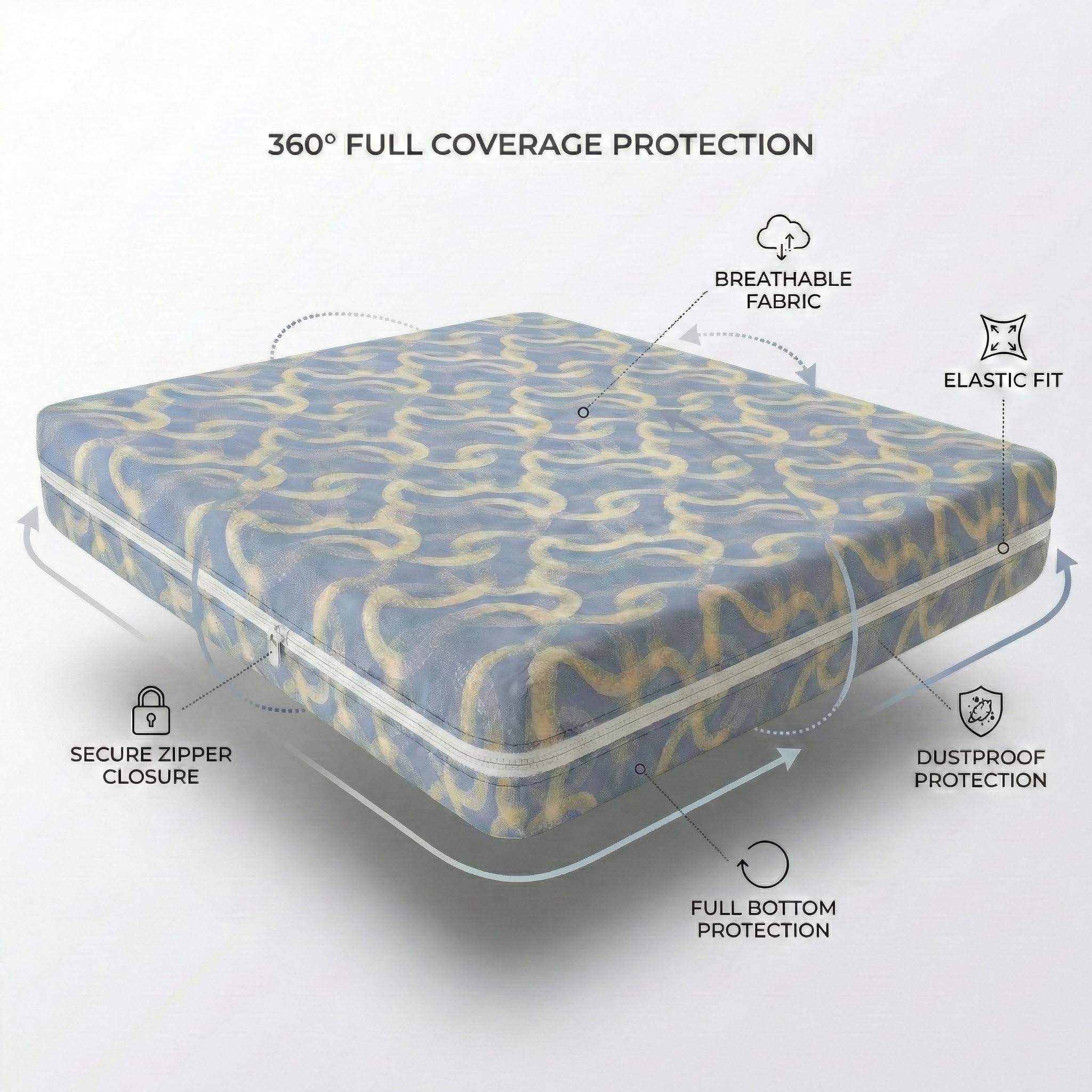 Premium Cotton Mattress Protector - Double Bed -7 Premium Cotton Mattress Protector - Double Bed -7