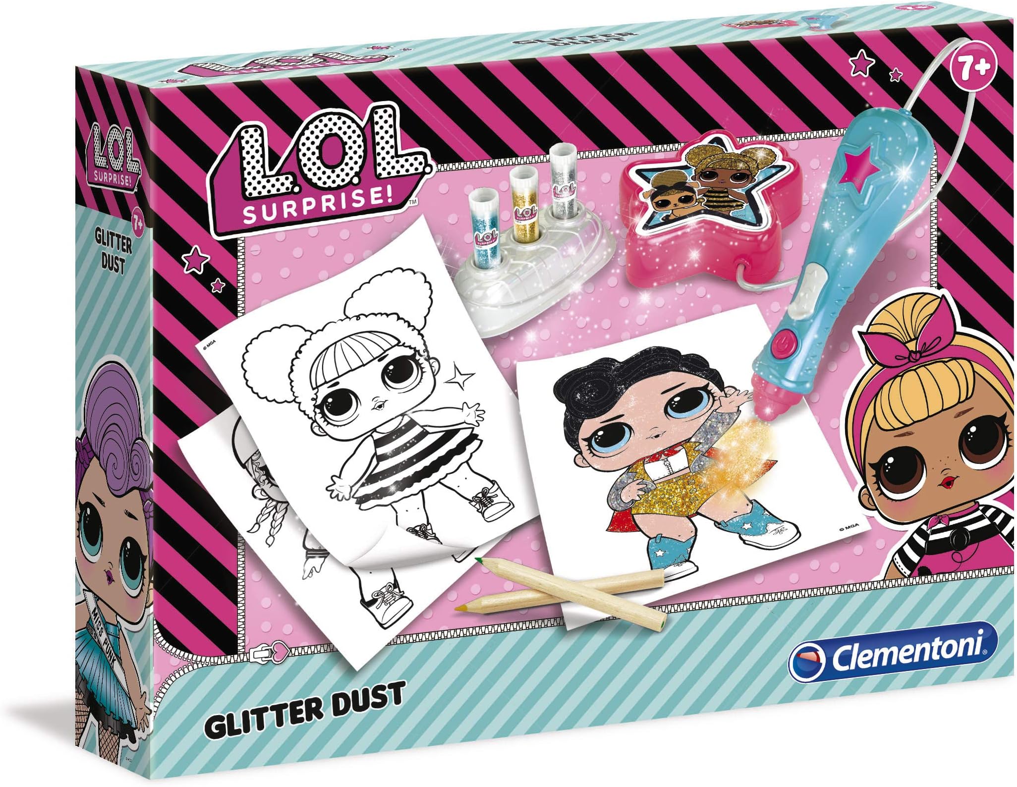 Clementoni 18548 -LOL-Glitter Dust-Art Kids from 7 Years and Older-Paper Craft-Girl, English, Multi-Colour