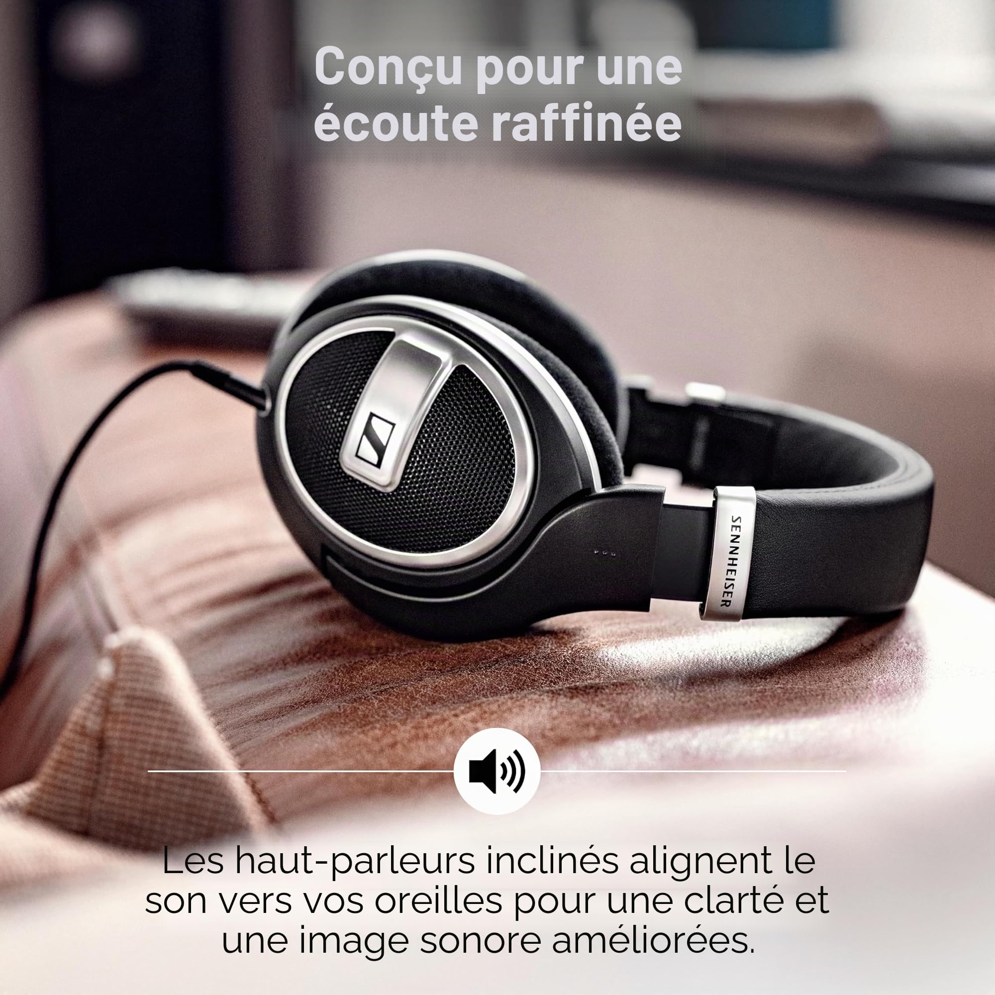 Sennheiser HD 599 Édition spéciale, Casque Oreille Circum-Ariculaire Ouvert, Casque a Arceau, Noir [Exclusif Amazon]