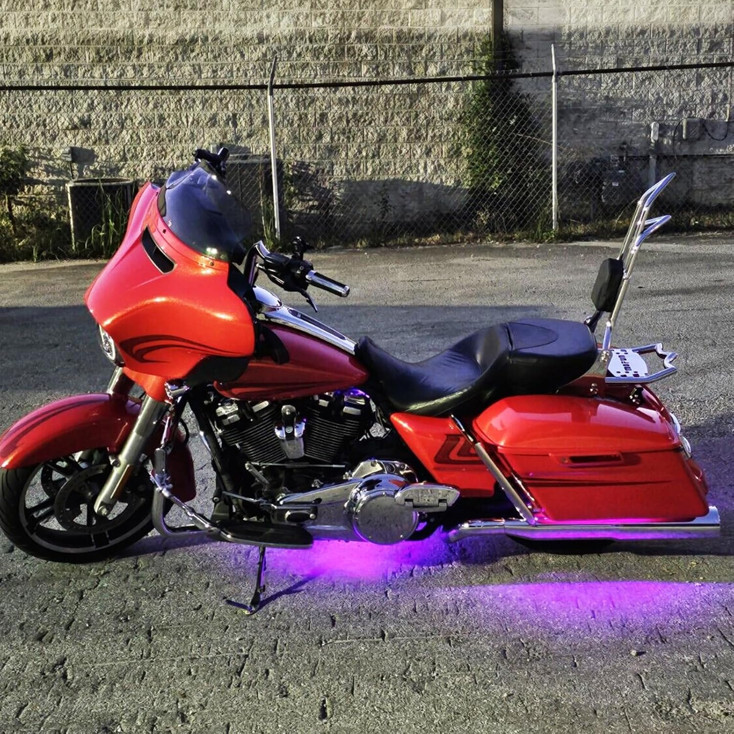 Mofun 28" Height Sissy Bar Passenger Backrest Detachable Compatible with Harley Touring Street Glide Electra Road Glide Road King 2009-2025 Chrome