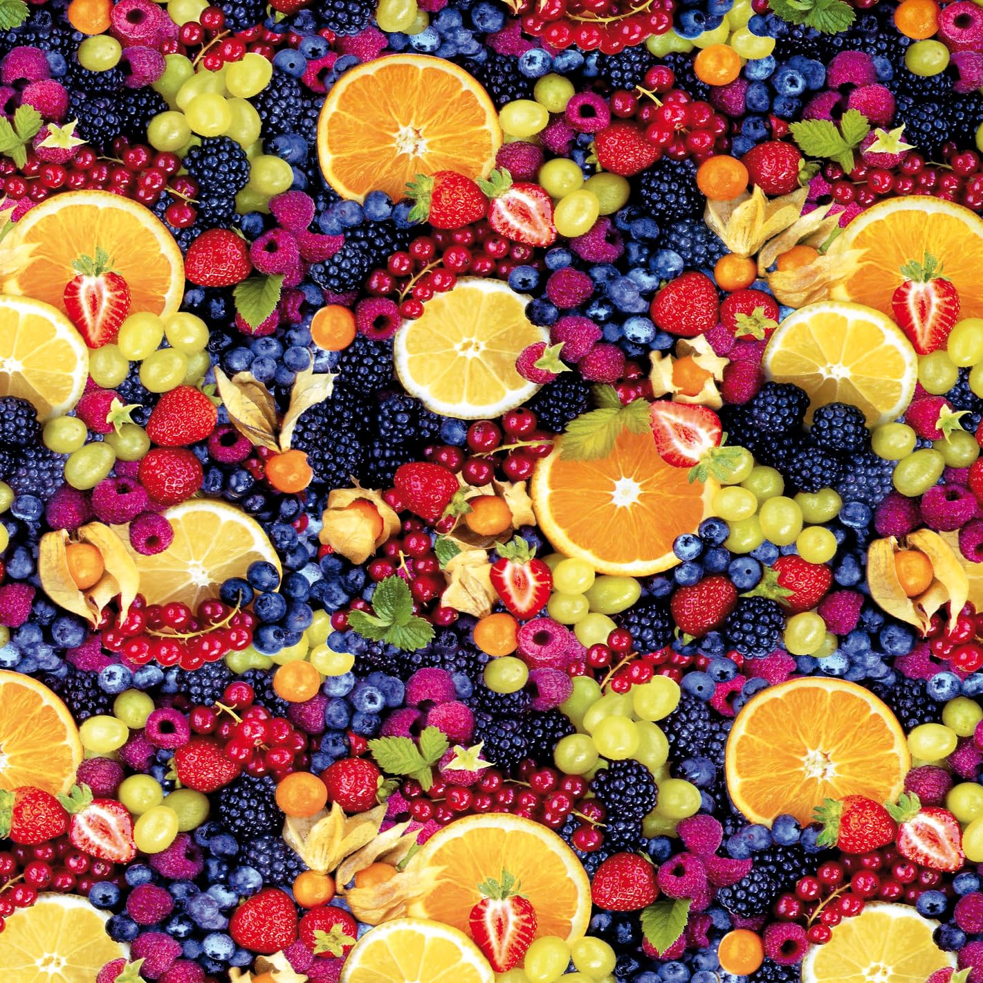 Martina Home Oilcloth Tablecloth Fruits Unique 260 x 140 cm, 102.4 x 55.1 inch (Square) - Image 3