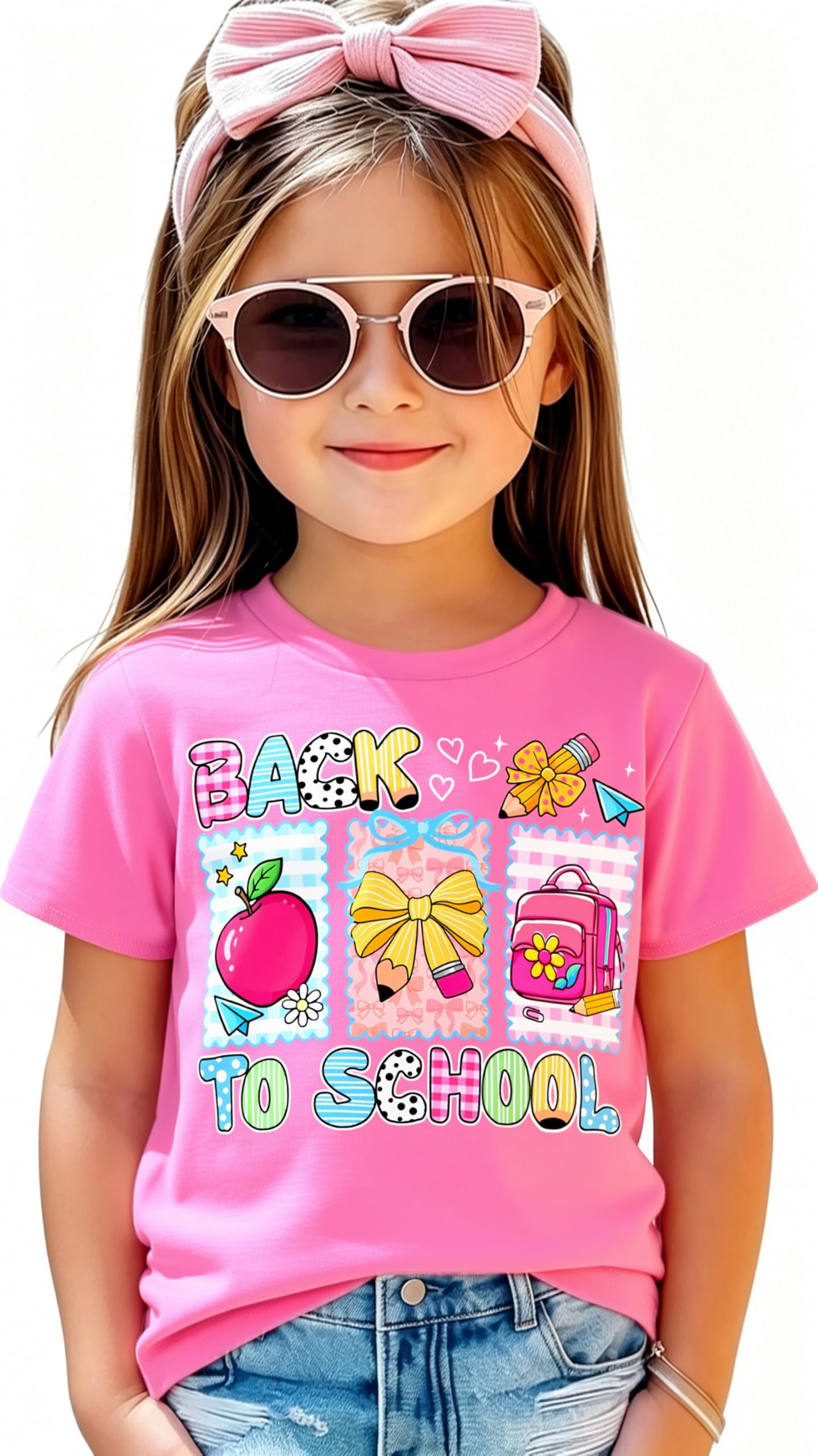Funnycokid Toddler Girls Graphic T-Shirt, Short Sleeve Tee, 2-8 Years | Colorful Cute graphic tees for girls ages two to eight; short sleeves suit school, play, parties or gifts