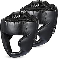 Copkim 2-Pack Adjustable Boxing Headgear for MMA Muay Thai Kickboxing Taekwondo Sparring - Youth Adult Training Helmet