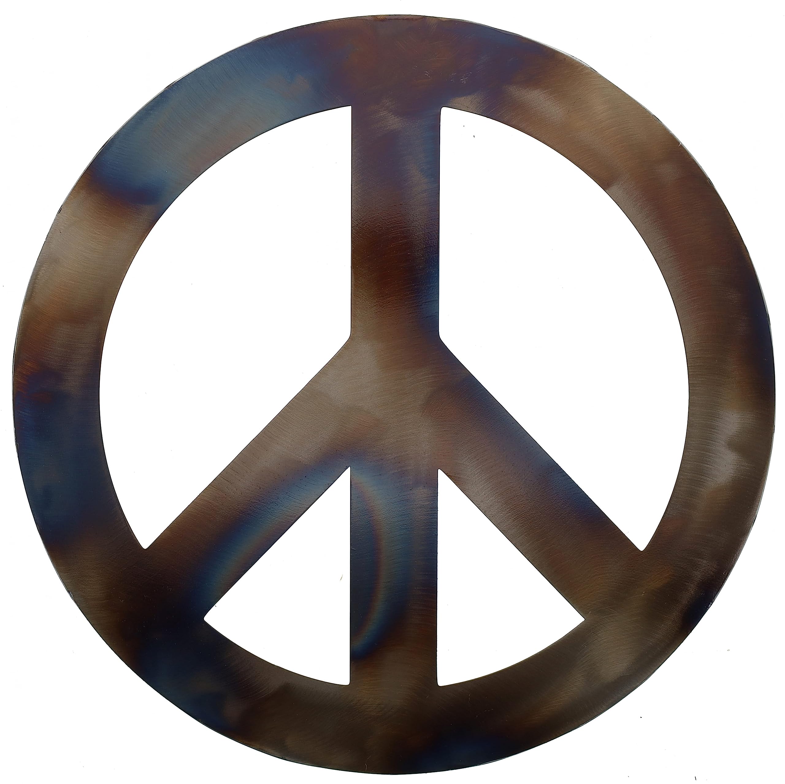 Amazon.com : Top Brass Metal Peace Sign Wall Decor - 12