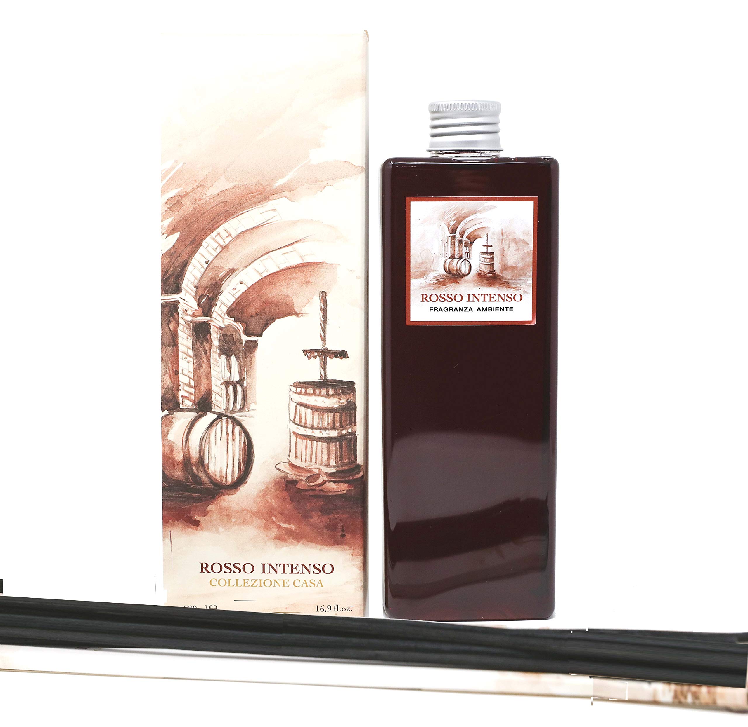 Raumduft - intensives Rot - Nachfüllpack 500 ml mit Stäbchen - Made in Italy ...