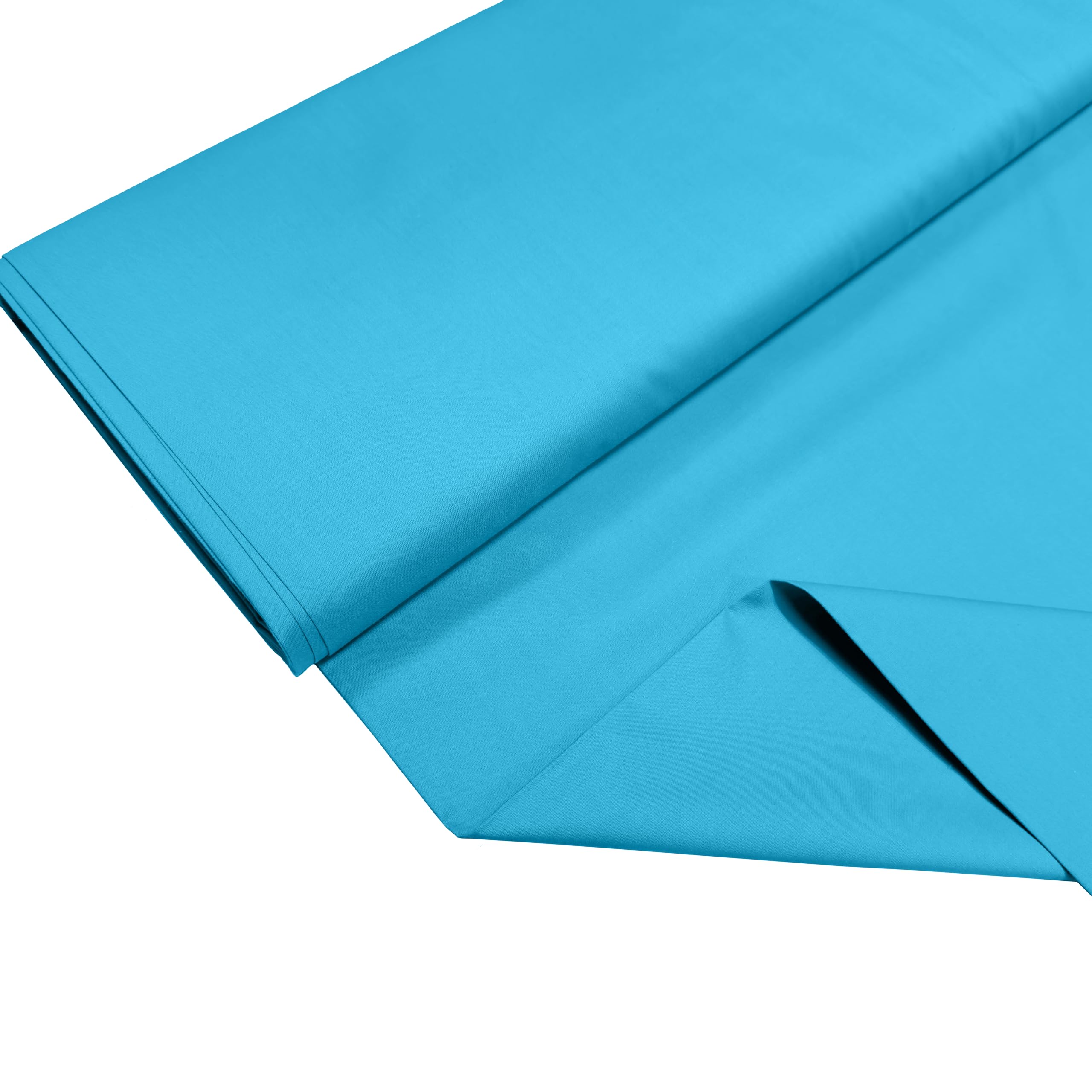 100% Cotton Percale Fabric – 200 Thread Count, 120 GSM, Breathable & Durable Material for Bedding, Quilting & Sewing - 300cm x 112cm (Aqua) — image 1