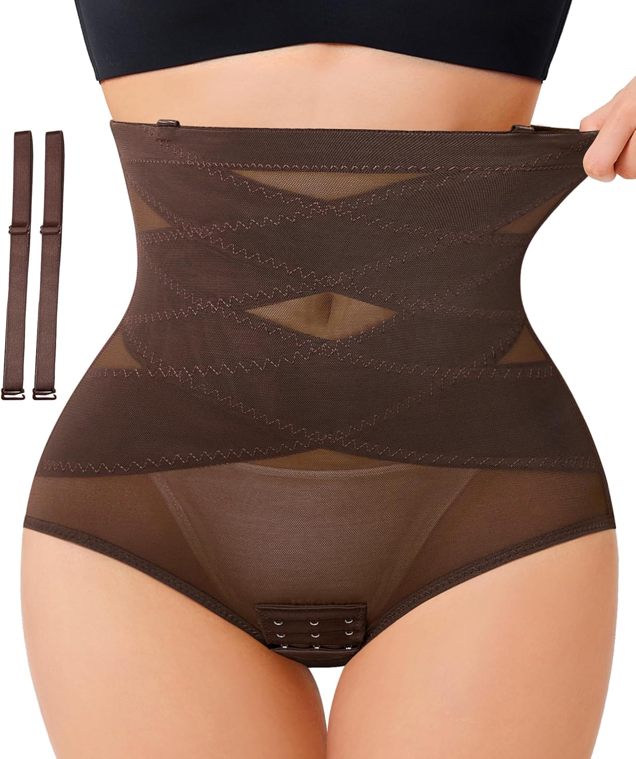 REYEOGO Tummy Control Shapewear for Women - Faja Body Shaper High Waist Butt Lifting Shapewear Panties