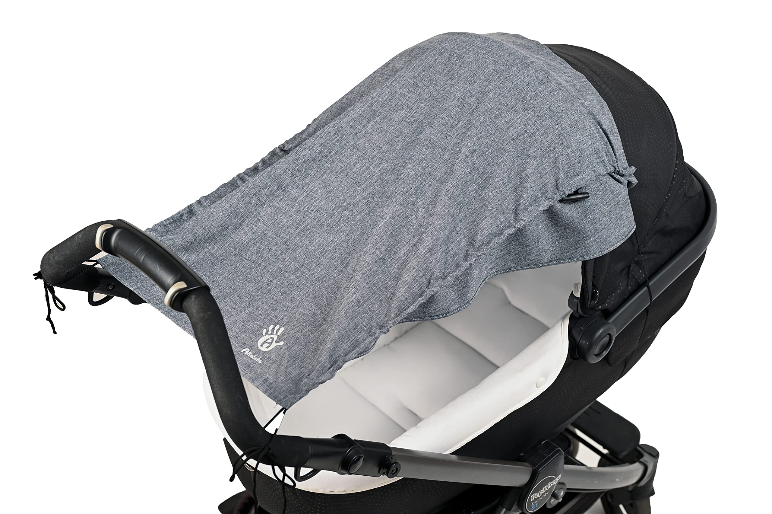 Altabebe AL7013-33 Sonnensegel Lifeline mit Seitenschutz für Kinderwagen/Buggys, hellgrau